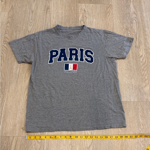 Paris France Tourist Graphic Short Sleeve T-Shirt Size Medium - Picture 5 of 5